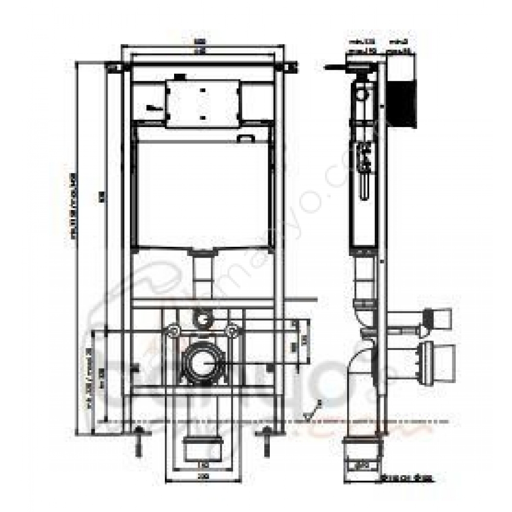 Bocchi 12cm Alçı Panel İçi Duvar Önü Hızlı Montaj 3/6 Lt. Fiyatı